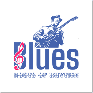 Blues Music Roots of Rhythm Monochrome Posters and Art